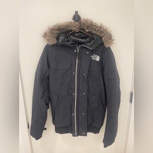 The North Face black parka